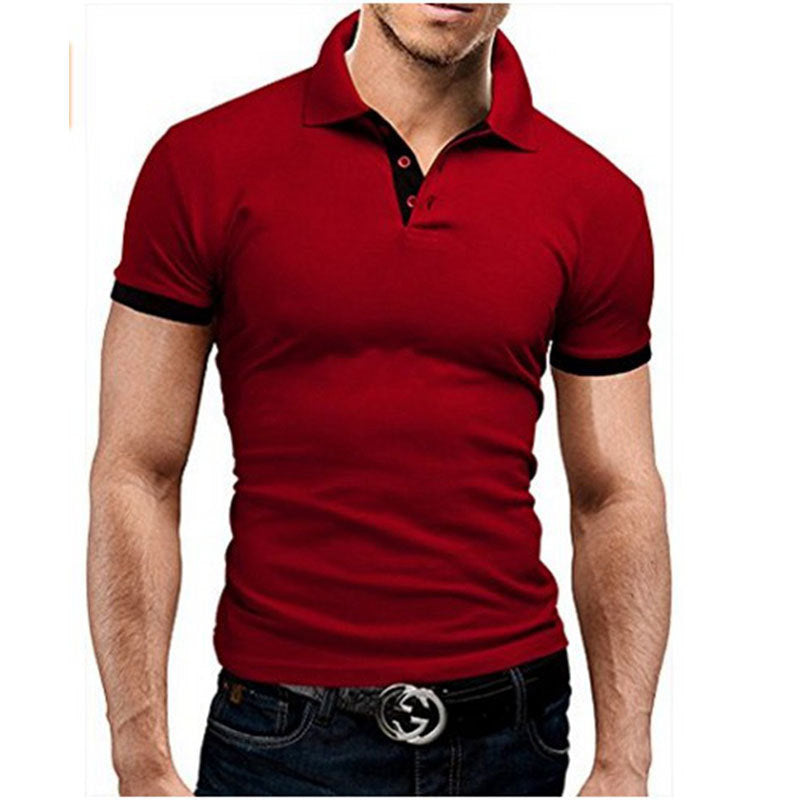 Men's Polo-Shirt Shorts-Sleeve Shirt