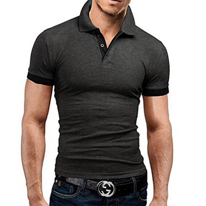 Men's Polo-Shirt Shorts-Sleeve Shirt