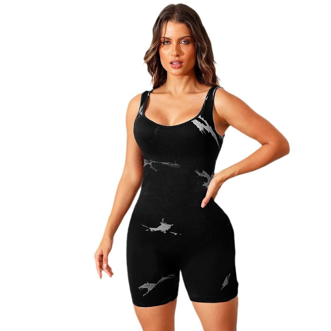 Tye Dye Biker Short Romper