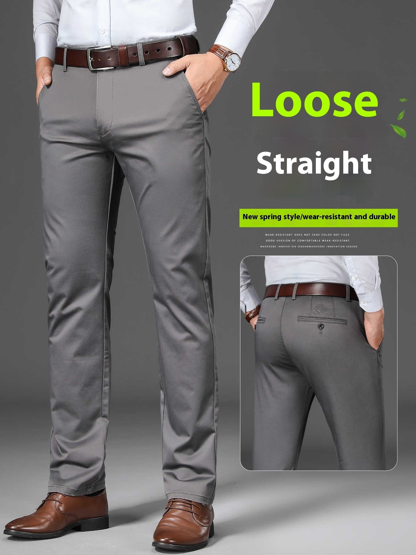 Thin Straight-leg Slack Pants
