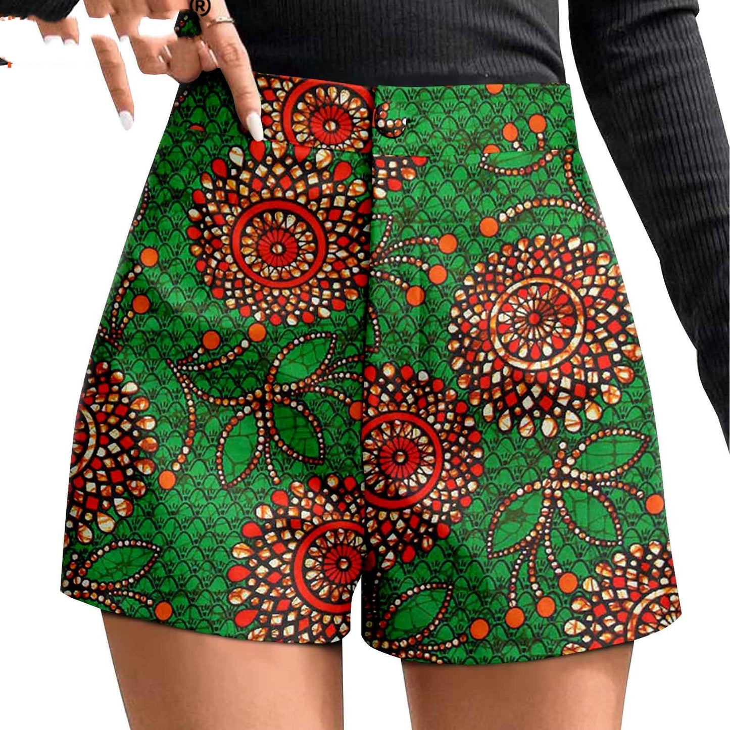 African Printed Batik Shorts