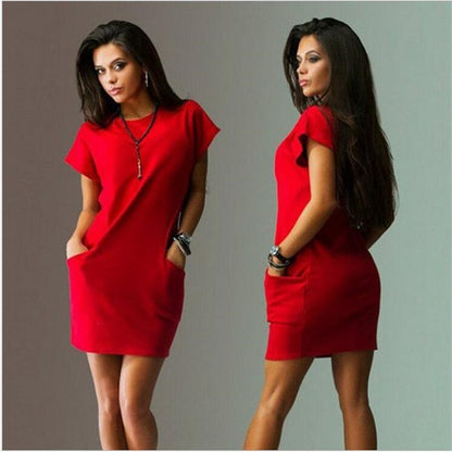 Slim Fit Pocket T Shirt Dress