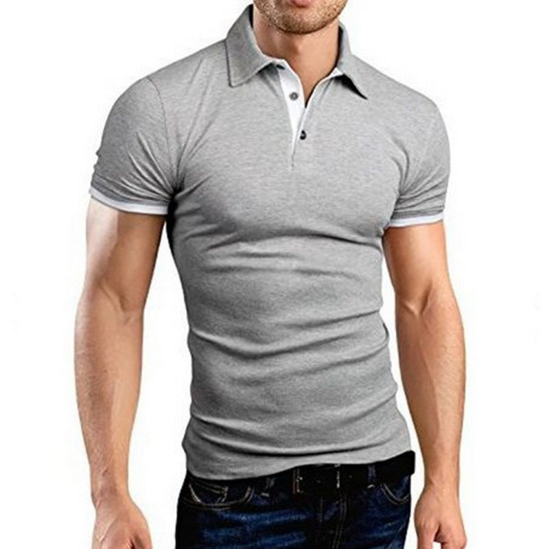 Men's Polo-Shirt Shorts-Sleeve Shirt