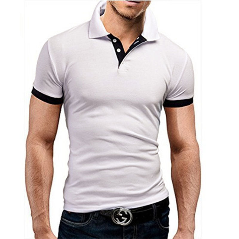 Men's Polo-Shirt Shorts-Sleeve Shirt