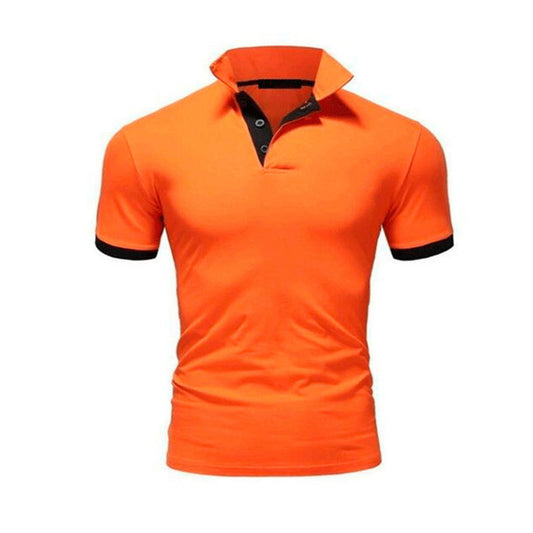 Men's Polo-Shirt Shorts-Sleeve Shirt