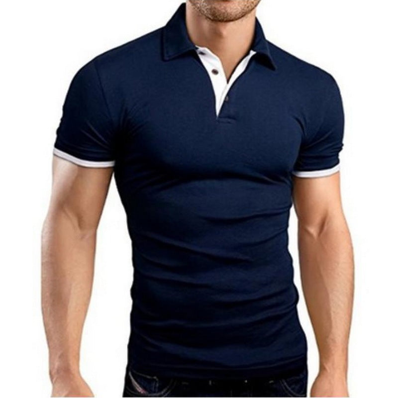 Men's Polo-Shirt Shorts-Sleeve Shirt
