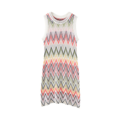 Rainbow Knit Mini Dress