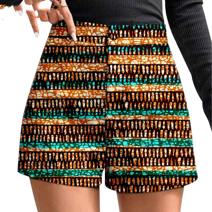 African Printed Batik Shorts