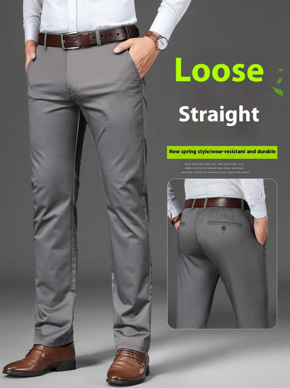 Thin Straight-leg Slack Pants