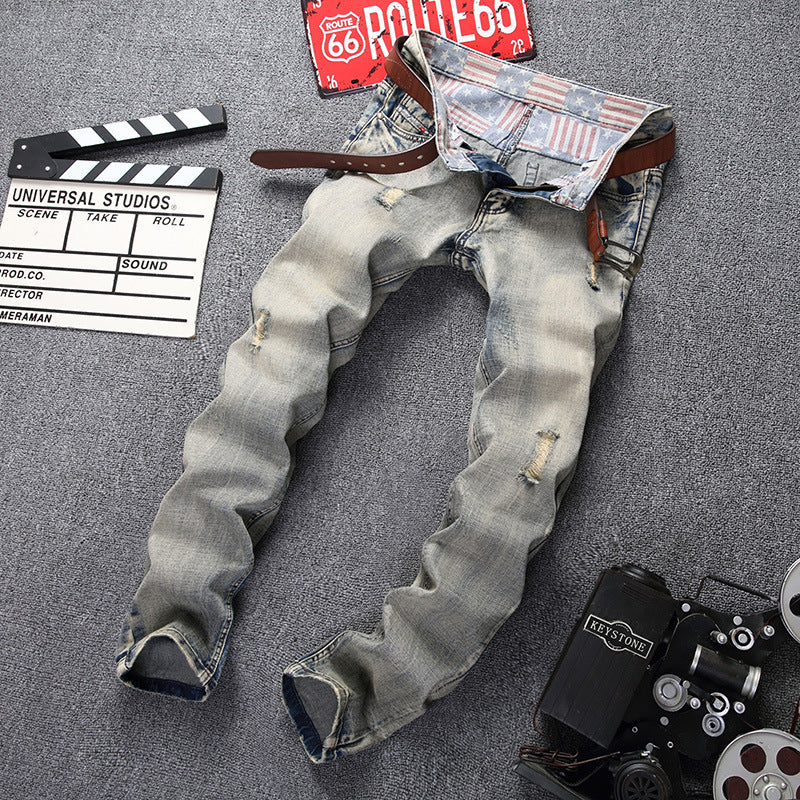 Men's Ripped Jeans Slim Fit