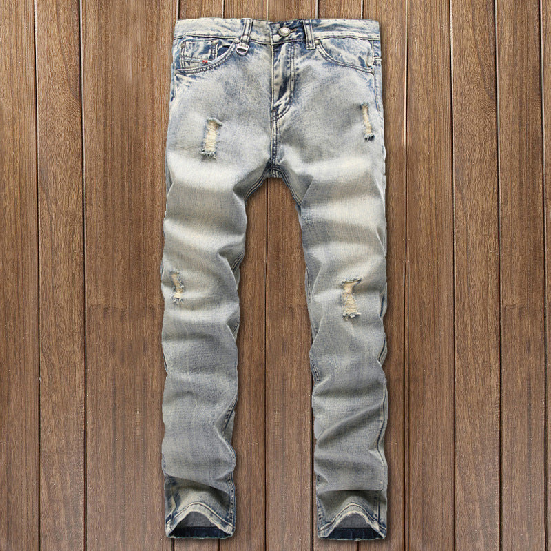 Men's Ripped Jeans Slim Fit