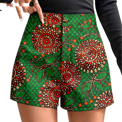 African Printed Batik Shorts