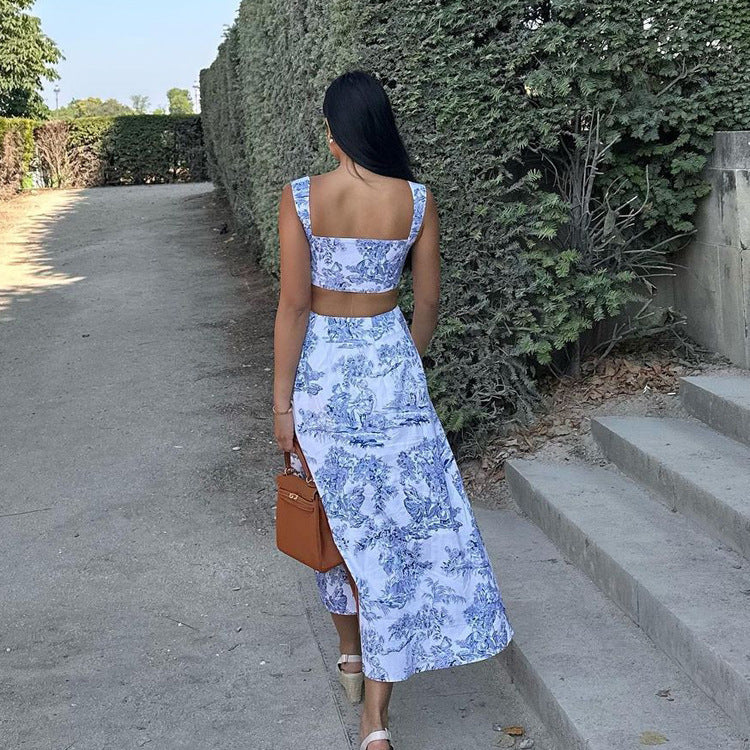 Tank Top Two-piece Skirt Set