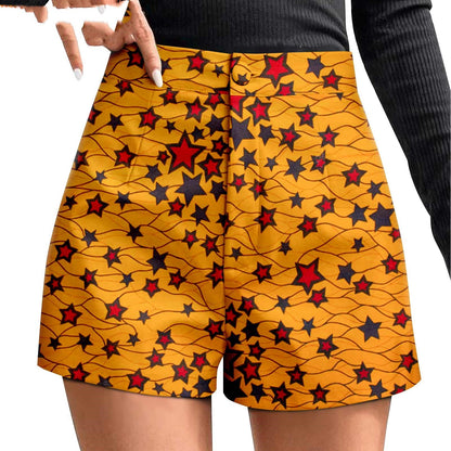 African Printed Batik Shorts
