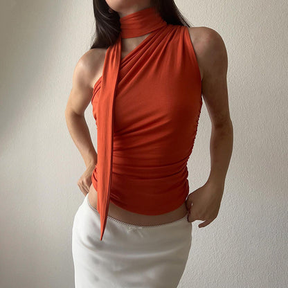 Elegant Dress Shirt with Scarf
