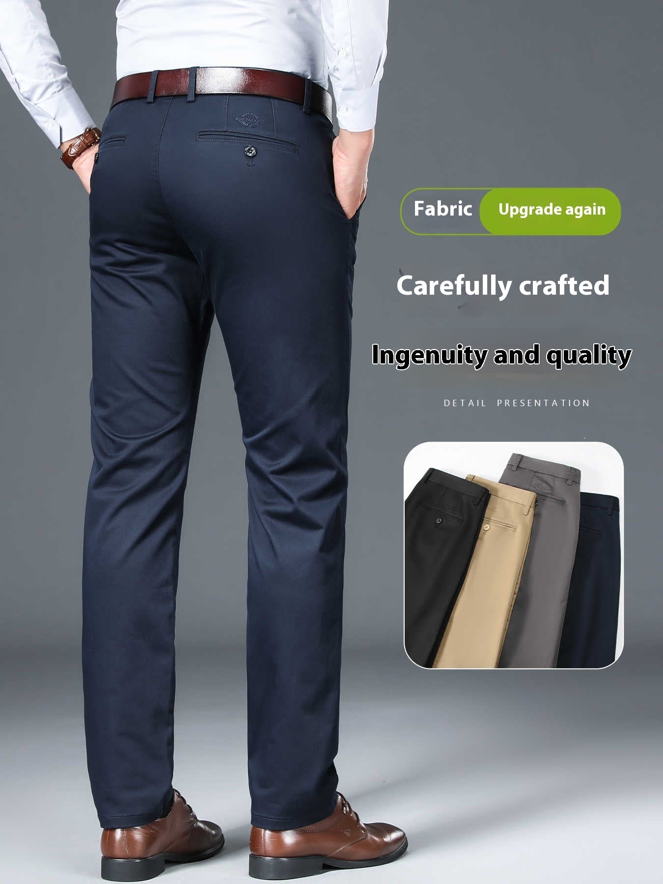 Thin Straight-leg Slack Pants