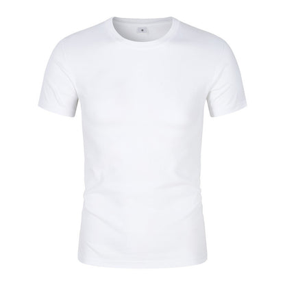 Men's CVC Cotton Short-sleeved Round Neck T-shirt