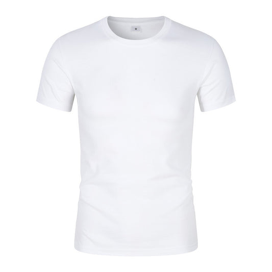 Men's CVC Cotton Short-sleeved Round Neck T-shirt