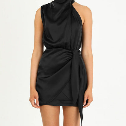 Elegant Short Halter Neck Dress