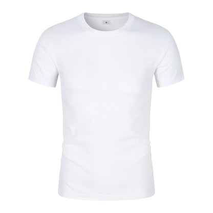 Men's CVC Cotton Short-sleeved Round Neck T-shirt