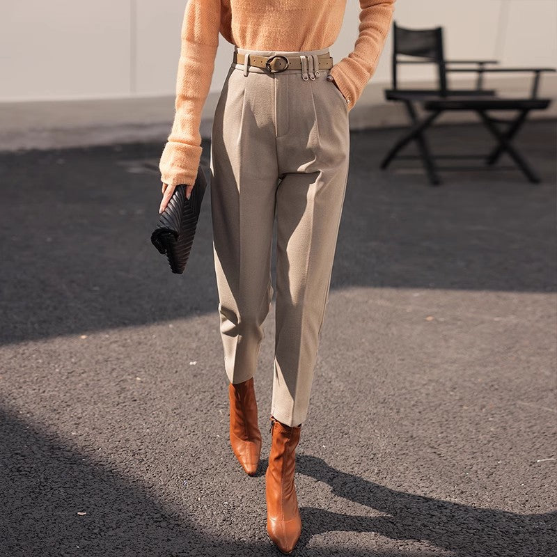 High Waist Loose-fit Trousers