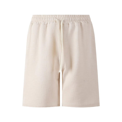 Solid Color Heavy Jacquard Sweat Shorts