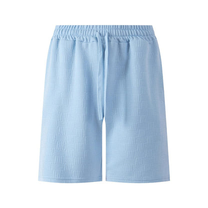 Solid Color Heavy Jacquard Sweat Shorts