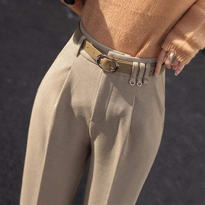 High Waist Loose-fit Trousers