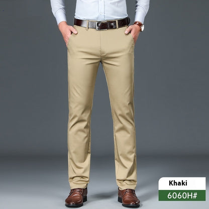 Thin Straight-leg Slack Pants