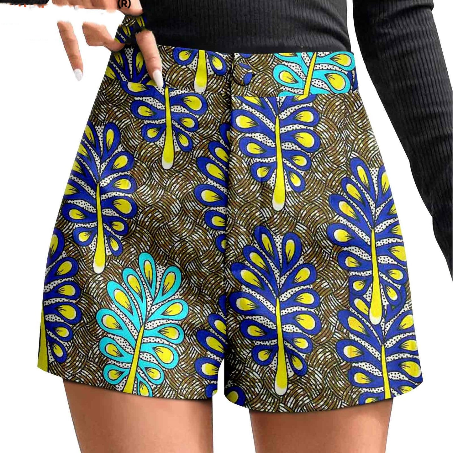 African Printed Batik Shorts