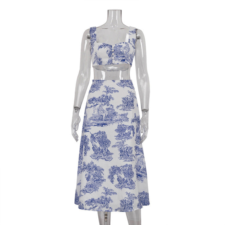 Tank Top Two-piece Skirt Set