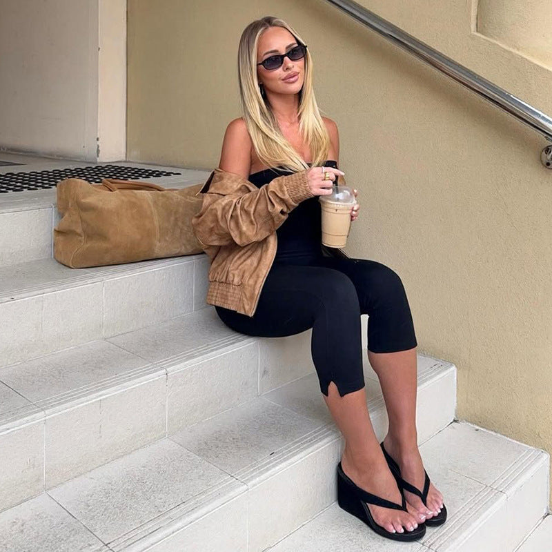 Tube Top Mid Jumpsuit