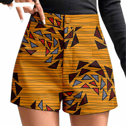 African Printed Batik Shorts