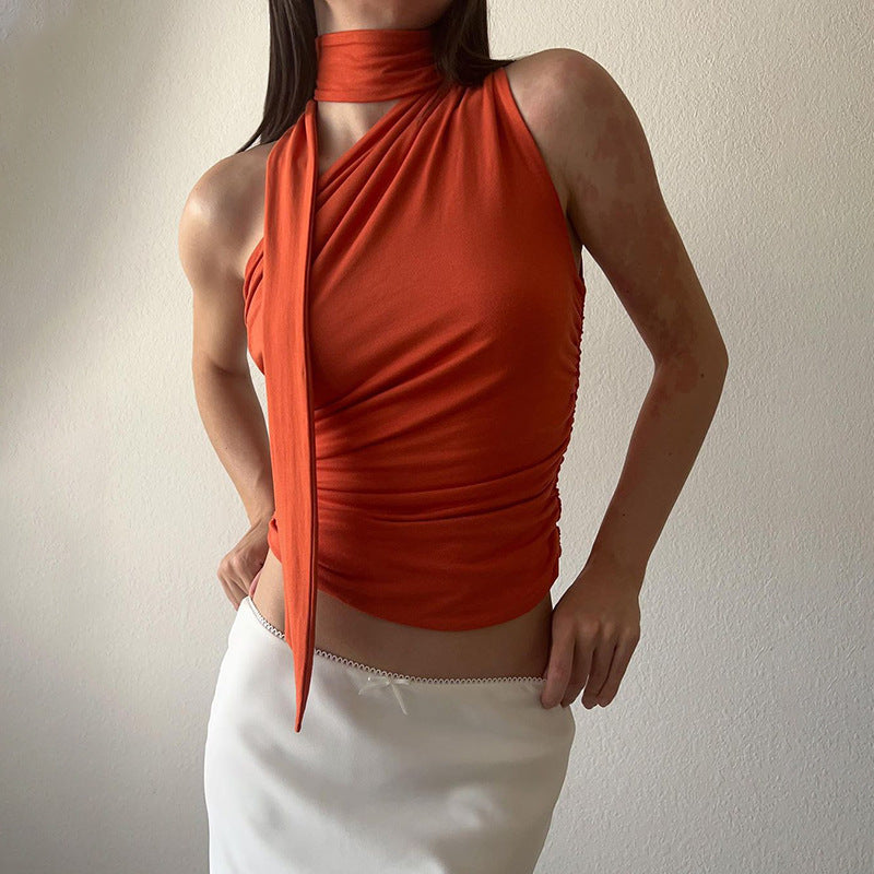 Elegant Dress Shirt with Scarf